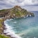 The islet of Gaztelugatxe, featuring a hermitage at its top and a winding walkway connecting it to the mainland